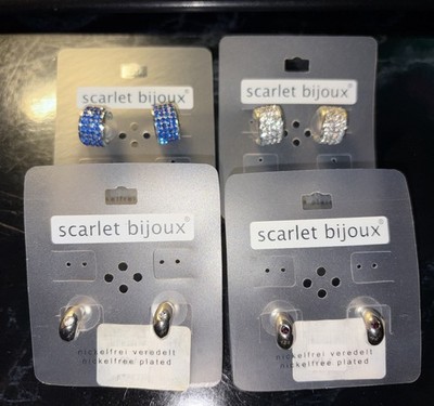 4 Paar Ohrstecker Scarlet Bijoux