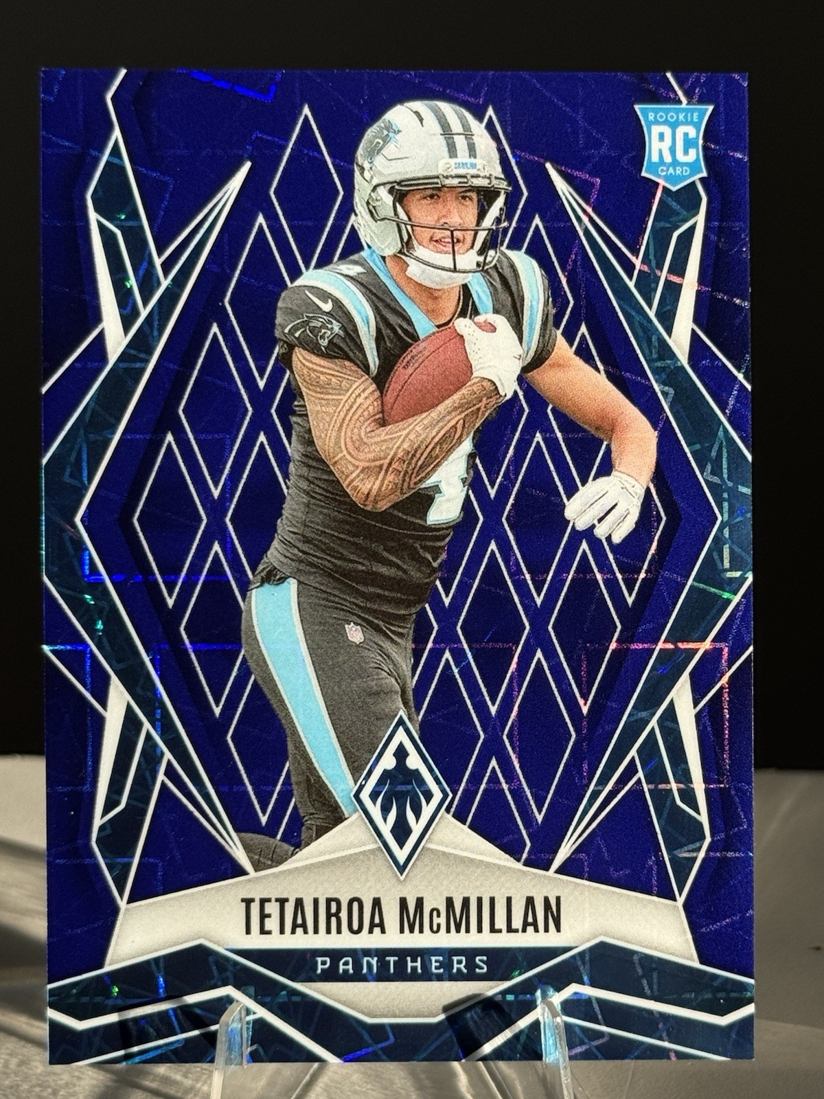 2025 Panini Phoenix Tetairoa McMillan #155 Blue Lazer /75 - Panthers Rookie SSP
