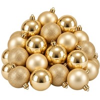 Mica Decorations Weihnachtskugeln Gold 27 StüCk - Bruchfeste Christbaumkugeln Fü