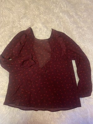 Blouse, halbtransparent, Ausschnitt hinten, BASH