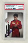 Charles Leclerc Rookie Signed Card 2020 Topps Chrome F1 #4 PSA/DNA COA