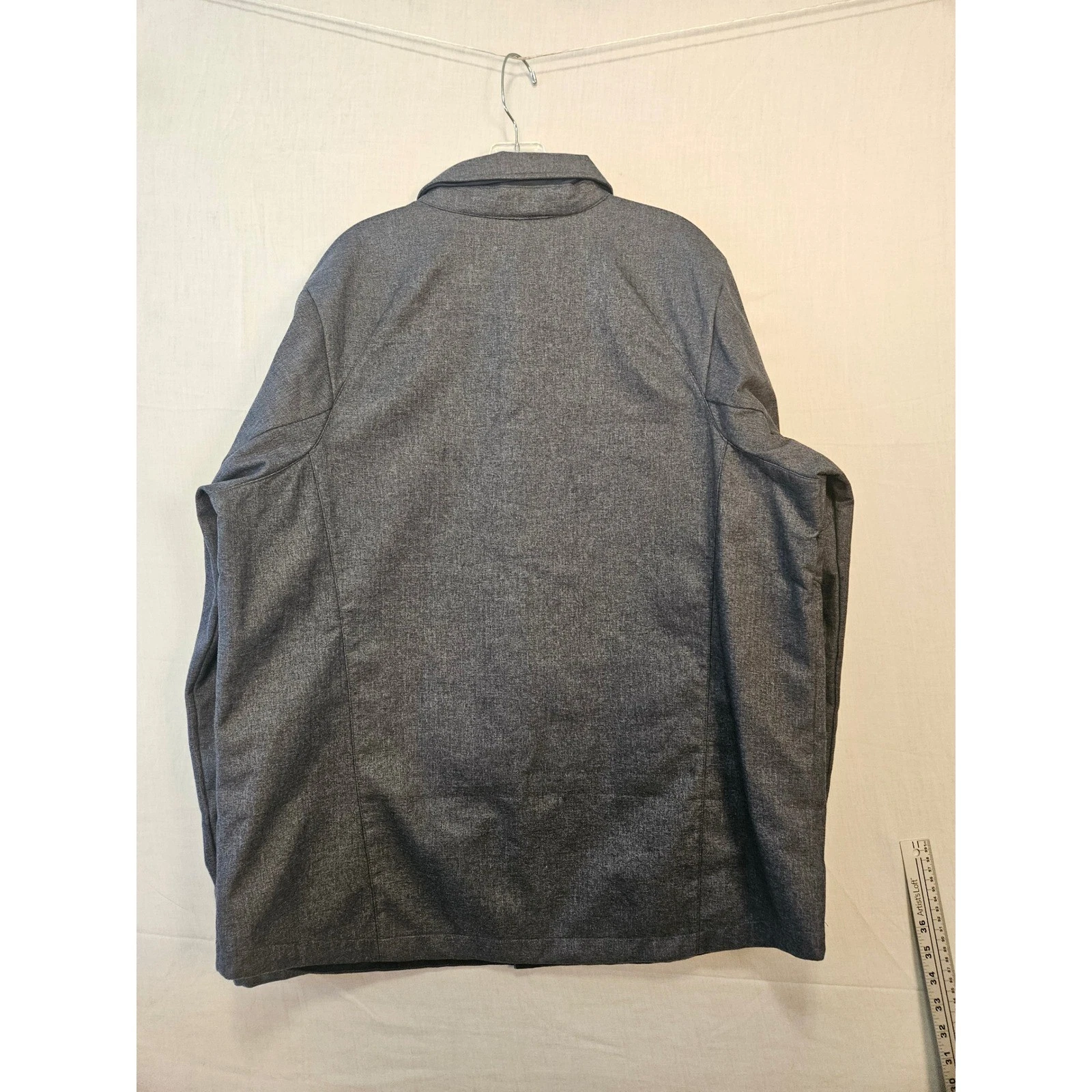 Vuori Mens Shirt Jacket Charcoal Gray Heather Herringbone Shacket XL RN104141 image 5