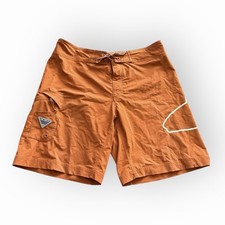 Columbia Men s PFG Fish Series Board Shorts 36 Orange Summer Fishing C44