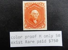 nystamps US Stamp # 70 Color Proof Mint Only 50 Exist Rare Paid $750    A17x2192