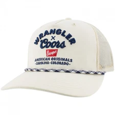 Coors X Wrangler American Original White Trucker Hat White
