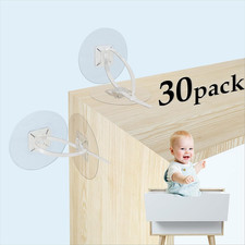 Furniture Anchors 30 Pack No Drill Upgraded Straps for Baby Proofing, Self-Adh