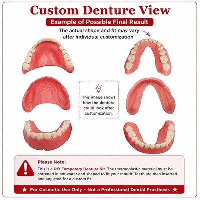 Self-Fit Boil & Bite Dent  for Narrow or Wide Arches - Confidence at Home