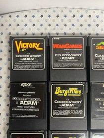 Coleco Vision & Adam Video Game Lot of 9 COLECOVISION Vintage TESTED WORKING