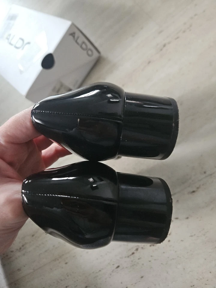 Aldo Lackleder Pumps/ Ballerina/ Blockabsatz Gr. 39 Schwarz - Bild 3 von 4