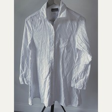 Sale!! Tommy Bahama Womens Sz M White Beach Coverup Button Up Shirt Dress Long