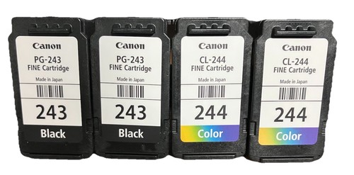 Lot of 4 *Empty Canon Ink Cartridges 243~244~Genuine/Virgin~$17.77~FR SHIP