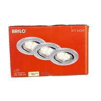 3X Briloner Einbaustrahler Alu GU10 Led 3W 3X 250Lm 3000K Schwenkbar Spot Ø86Mm