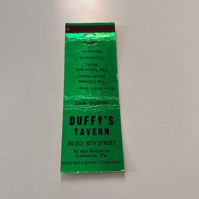 Duffy's Tavern Sam Duffin Lebanon PA Vintage Matchbook Cover SMB5-3