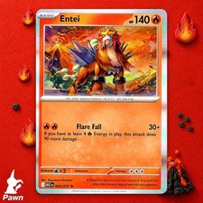 Entei Holo 25/217 Ascended Heroes Pokemon TCG Card Raw NM Art Kazumasa Yasukuni