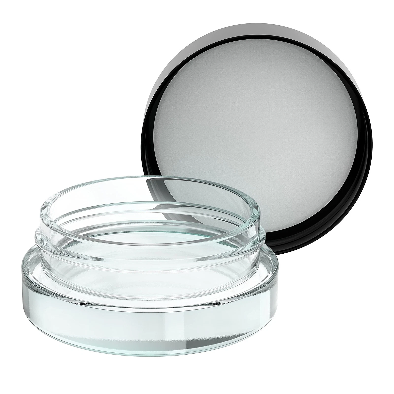 90Pcs Thick Bottom Low Profile 7Ml Glass Jars With Black Lids : Air Ti