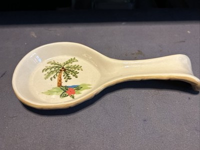 Spoon Rest ALCO Industries Evison 8.5   Coconut Palm Hand painted