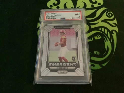 2024 Panini Prizm PSA 9 Emergent  Rookie Jayden Daniels #2 (RC) Commanders 📈🔥