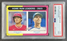 SHOEHI OHTANI MATT OLSON PSA 9 2024 TOPPS HERITAGE #307 HR LEADERS 3896