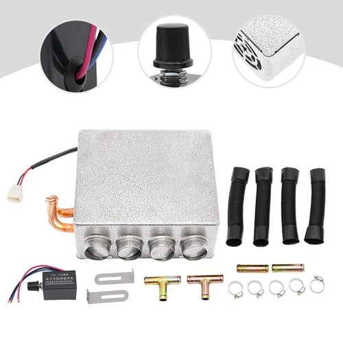 Kit Calentador Compacto Universal Camión Coche Bajo el Salpicadero Tubo e Interruptor de Velocidad 4 Puertos 12V Foto 3 de 4