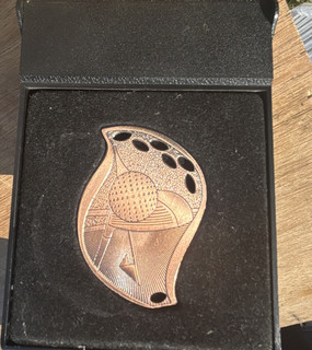 Copper golf ball marker