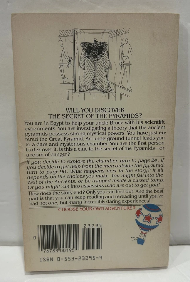 Vintage Choose Your Own Adventure # 19 The Secret Of The Pyramids 1983 Bantam - Image 2 of 4