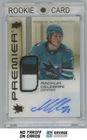 2024-25 UD Premier Acetate Rookie Bronze Auto Patch Macklin Celebrini /99 #AR-MC