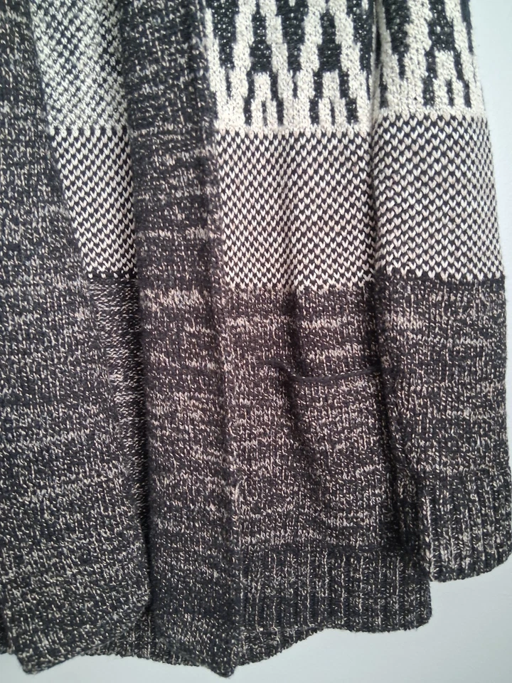 Cárdigan suéter Lucky Brand Southwestern para mujer mezcla de lana mediana cuello chal Foto 3 de 4