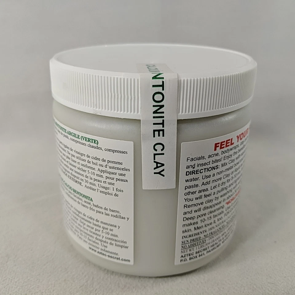 Aztec Secret Indian Healing Clay Deep Pore Cleanse Facial Calcium Bentonite 1lb - Image 2 of 4