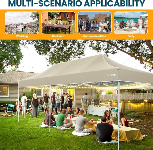 Hoteel 10x20 Heavy Duty Canopy Tent Waterproof UV 50+ Garden Gazebo w/ Sandbags - Picture 44 of 52