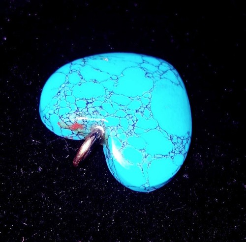Colgante de piedras preciosas sueltas turquesa azul natural de 11,12 quilates con forma de corazón gema certificada - Imagen 11 de 12