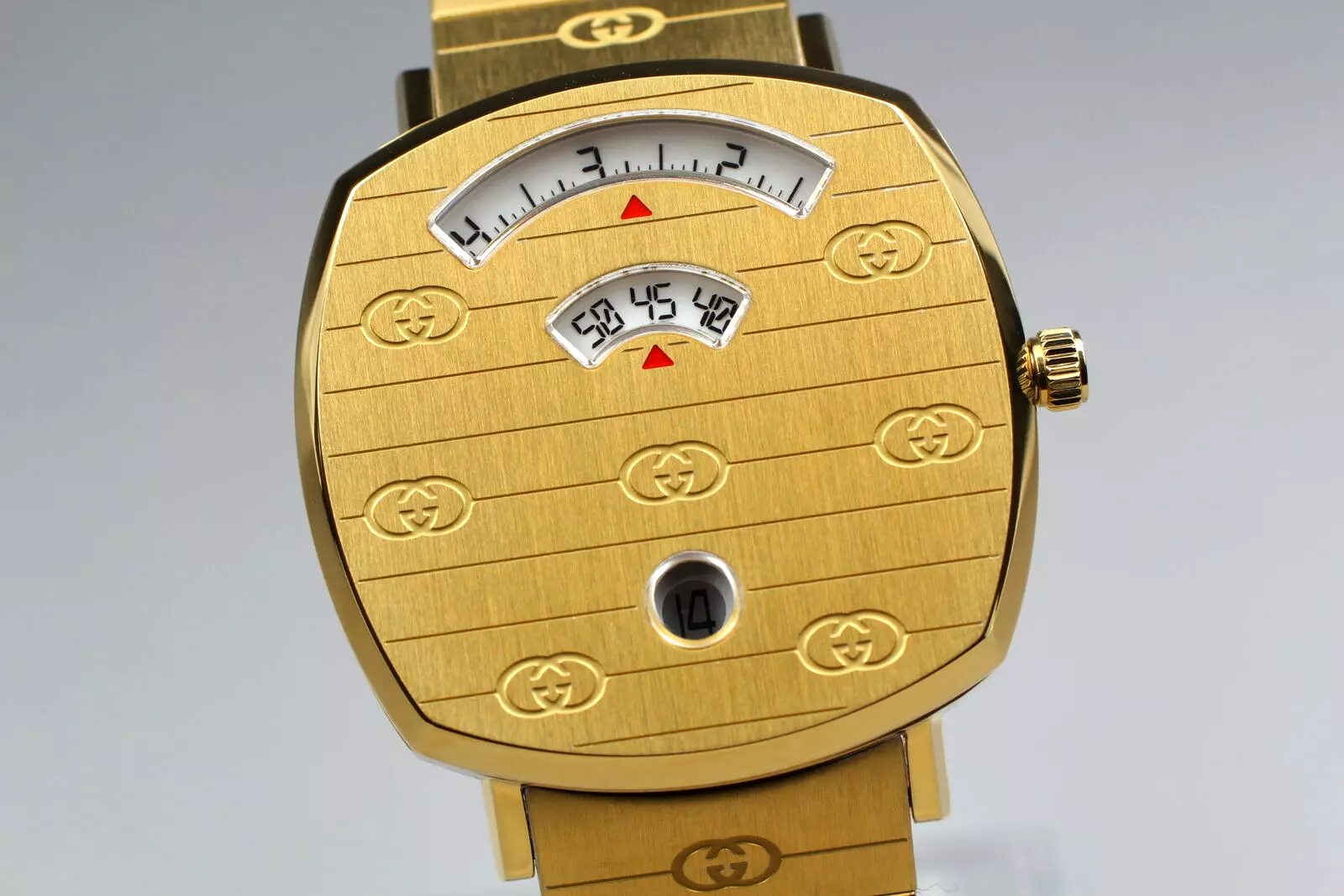 avec boite [NEUF] Gucci Grip YA157403 157,4 quartz doré homme du JAPON