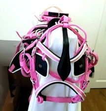 Designer Nylon Driving Harness for Single Horse Cart Pony, Cob & Full Free Ship
