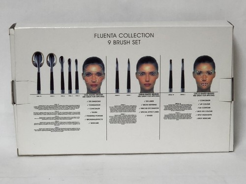 Fluenta Collection Oval # 3 Brush for Eyes - Black & Gold - New - Picture 6 of 7