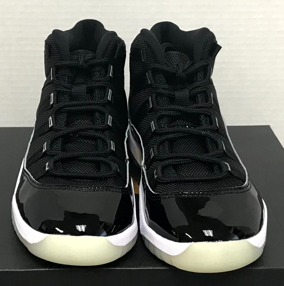 NIKE AIR JORDAN 11 RETRO TD JUBILEE BLACK WHITE SZ 2.5Y 378039-011