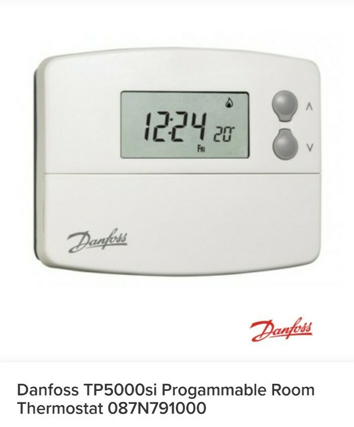 Programmable Thermostat Twin Channel Programmer Danfoss Fp715si