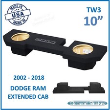 2002 - 2018 Dodge Ram Extended Cab 10" Dual Sub Box Subwoofer Enclosure