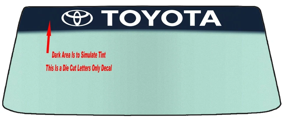 FOR TOYOTA WINDSHIELDS BANNER DIE CUT VINYL DECAL WITH APPLICATION TOOL - Image 2 of 3