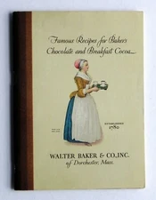 WALTER BAKER & Co 1928 Recipe Booklet Chocolate Breakfast Cocoa Dorchester Mint