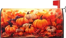 Magnetic Christmas Mailbox Cover, 21"x18"Size & Waterproof Decoration,Mailbox Co