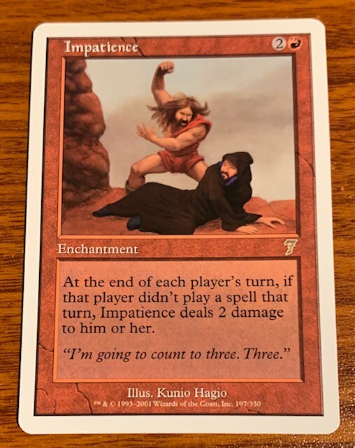 2001 MTG Magic the Gathering Core Set 7th Edition Impatience #197/350