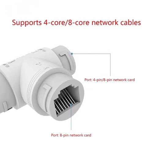 Networks System POE Splitter RJ45 Adapter for Networks Transmission Within 100m - Afbeelding 8 van 8