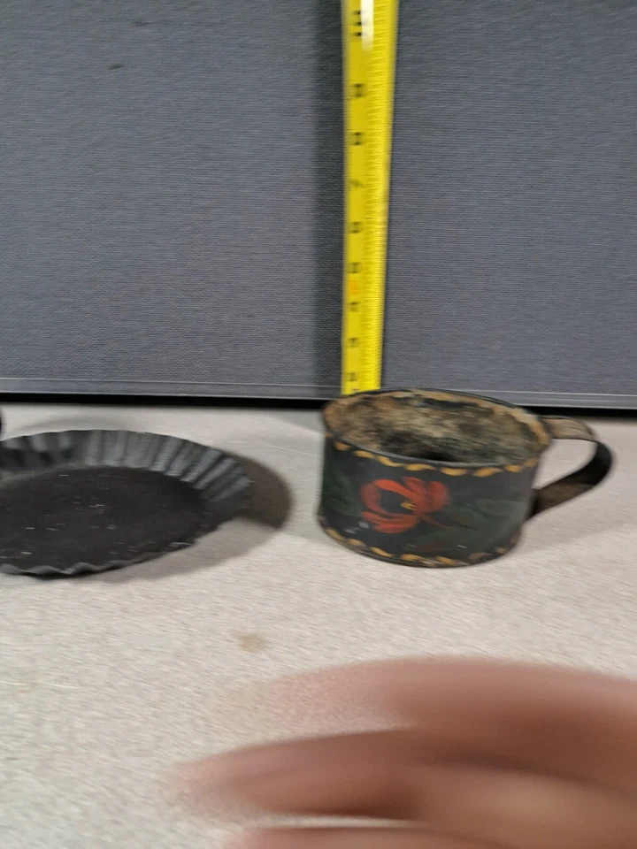 Candelabro vintage pintado a mano y colonial Tin Works #3121L291 Foto 2 de 4