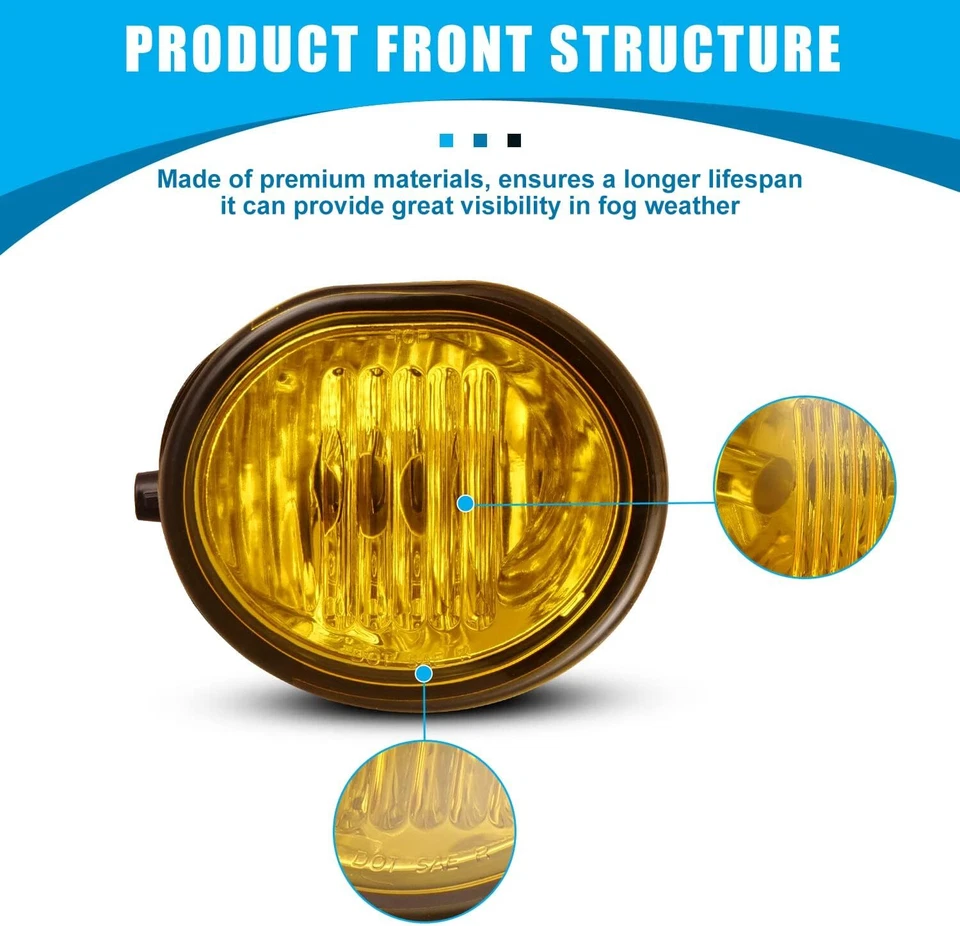 Luces antiniebla de conducción para Toyota Matrix/Pontiac Vibe 2003 2004 2005 2006 2007 2008 Foto 3 de 4