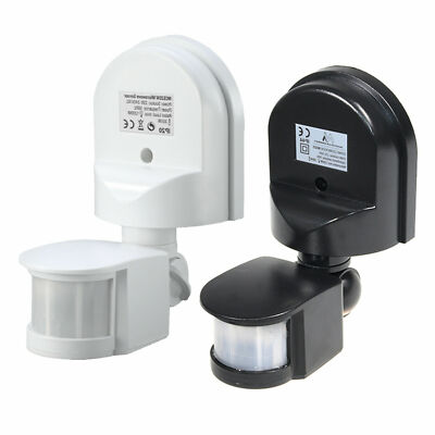 Bewegungsmelder Außen Wand Aufputz 180° Bewegungssensor Infrarot Sensor 12m IP44