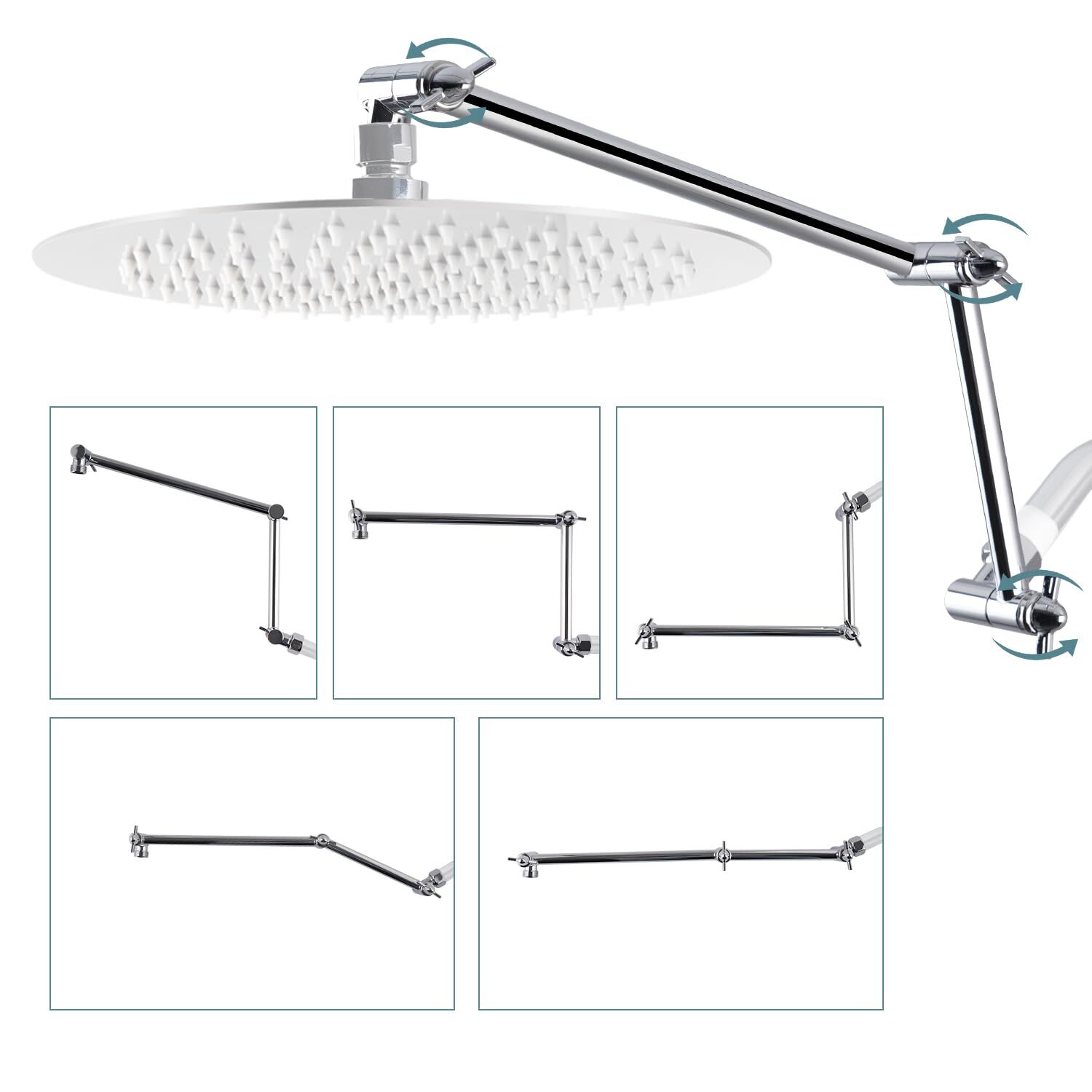Extension Arm, Brass Shower Head Extender
