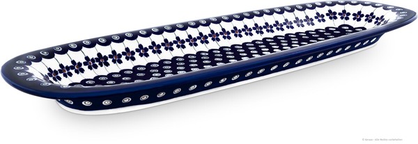 Bunzlauer Keramik Servierplatte LäNglich 44,4X15,1X3Cm Im Dekor 166A-image