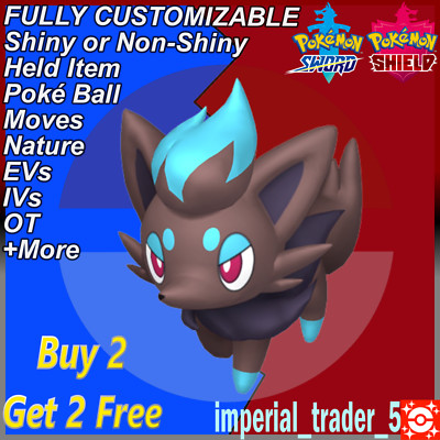 Pokémon Sword and Shield   Shiny Zorua   W/ Best 6IV Customizable