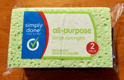 Simply Done Ready All Purpose Large Sponges 2 Pack 6in X 3.6 in X .9(Like Ocelo)