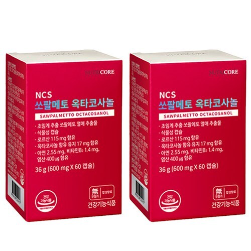NutriCore Saw Palmetto & Octacosanol, 36g (600mg x 60 capsule), 2EA - Picture 1 of 1
