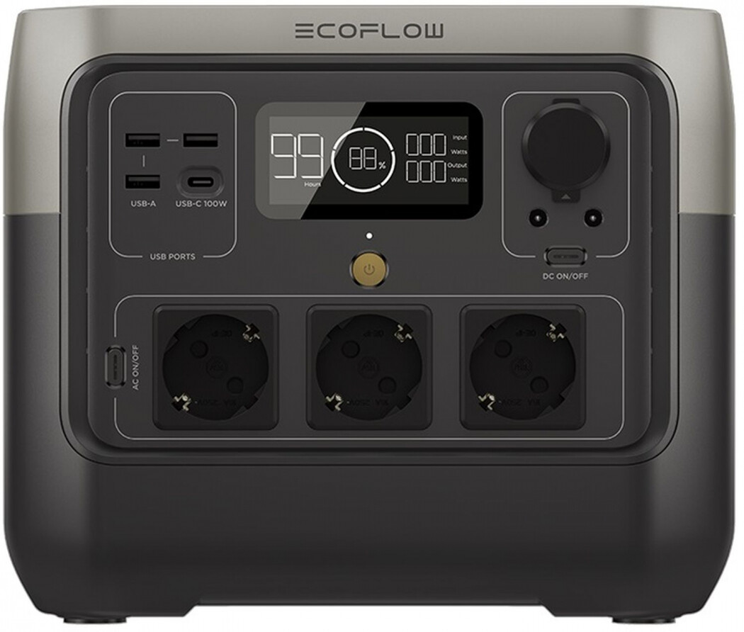 Thumbnail - Ecoflow River 2 Pro Solar Powerstation 768wh 800w Ac Usb-port
